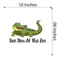 thumbnail image 4 of Alligator See You At The Zoo Swamp Marsh Africa Zebra Lion Safari Jungle Endangered Species Hippo Alligator Giraffe Tiger Wilderness Holiday Gift Ideas Bedroom Wall Decal Sticker - Size: 10 In X 6 In, 4 of 5