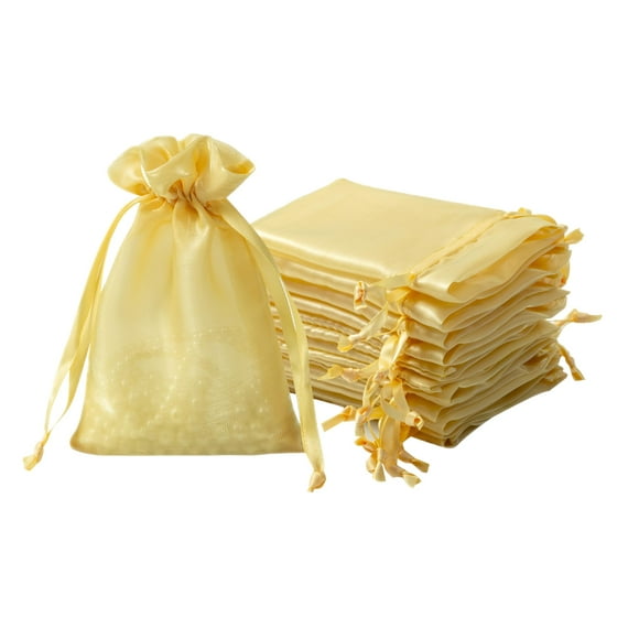 Bolsas de regalo de organza QIANF, 20 unidades, 10 x 15 cm, con cordón