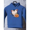 thumbnail image 3 of Cute Kittyboo Jack-O-Lantern Hoodie Toddler -Image by Shutterstock,  2 Toddler, 3 of 4
