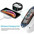 thumbnail image 2 of 2 in 1 Phone Wireless Charging Pad,dual wireless charger for Galaxy Watch,Gear S3/S2 ,Apple Watch Series 4/3/2/1 iPhone 8/X/XS/XR, Samsung S7 and All Qi Enabled Devices (White), 2 of 6