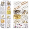 thumbnail image 1 of Fiudx Cadena para Decoración de Uñas, Juego de 12 Cadenas Metálicas Decorativas, Pegatinas de Aleación Versátiles para Uñas, Diseño Único Diy, Decoración para El Cuerpo Del Teléfono, Accesorio Modern, 1 of 2