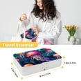 thumbnail image 5 of Jellyfish Portable PU Leather Jewelry Box with Removable Compartment, Necklace Holder, Storage Box, and Jewelry Organizer, 5 of 6