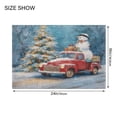 thumbnail image 2 of 2 Piece Bath Mat Set with U-Shaped Toilet Mat and Rectangle Bath Rugs Non Slip Machine Washable Bathroom Mats Christmas Snowman in A Red Truck, 2 of 7