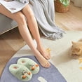 thumbnail image 4 of AURIGATE Kawaii Fluffy Monster Slippers for Teen Girls Boys Cute Fuzzy Animal Paw Cozy Warm Soft Comfy Home Slippers Non-Slip, 4 of 5