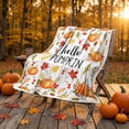 thumbnail image 4 of Autumn Thanksgiving Flannel Throw Blanket, Cute Fall Patterns Plushs Blanket, Super Soft Warm Blankets for Sofa Bed Camping Warm Light Weight Cover (27.6" x 39.4"), 4 of 7