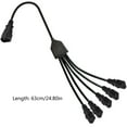 thumbnail image 3 of Single C14 to Multiple C13 Power Wire Y Type Splitter Adapter Cable Extension Cord for Computer, Monitor, Scanner UPS, 3 of 8