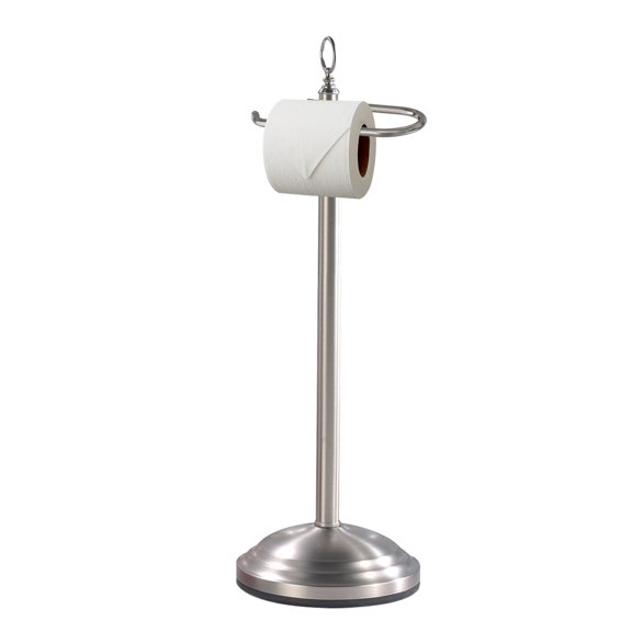 nu steel Stainless Steel Freestanding Toilet Tissue Paper Roll Holder & Dispenser for Bathrooms & Storage, brushed TGN13H
