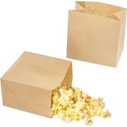 50pcs Small Brown Paper Bags for Snacks, Greaseproof Kraft Paper Bags, Recyclable, and Biodegradable, Small Brown Kraft Wrappers For Popcorn, Cookies, Fries, Crafts, Gift Wrapping Bag in Bulk