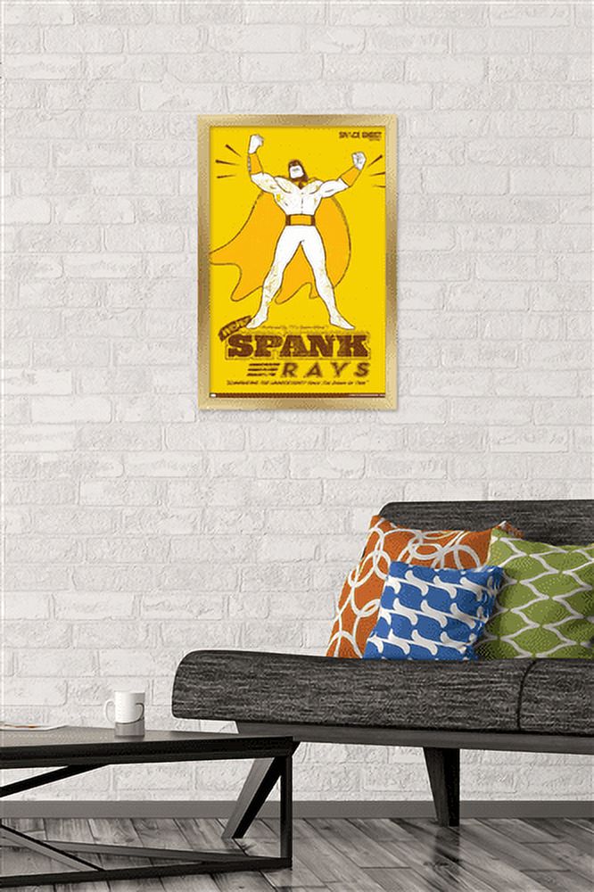 Space Ghost Coast to Coast - Spank Rays Wall Poster, 14.725" x 22.375", Framed