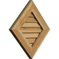 thumbnail image 2 of 18"W x 18"H Diamond Gable Vent (24 3/8"W x 24 3/8"H Frame Size): Unfinished, Non-Functional, Rough Sawn Western Red Cedar Gable Vent w/ Decorative Face Frame, 2 of 12
