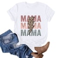 thumbnail image 2 of Camiseta de Cuello Redondo Impresa Del Día de la Madre para las Mujeres, Camiseta Casual de Manga Corta para la Primavera Y el Verano, 2 of 3