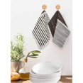 thumbnail image 2 of Black Striped Kitchen Dish Towels for Drying Dishes Set of 4, Farmhouse Stripes Modern Abstract Art Waffle Weave Microfiber Hand Tea Bathroom Towels Quick Dry & Absorbent Towel 12x12, 2 of 7