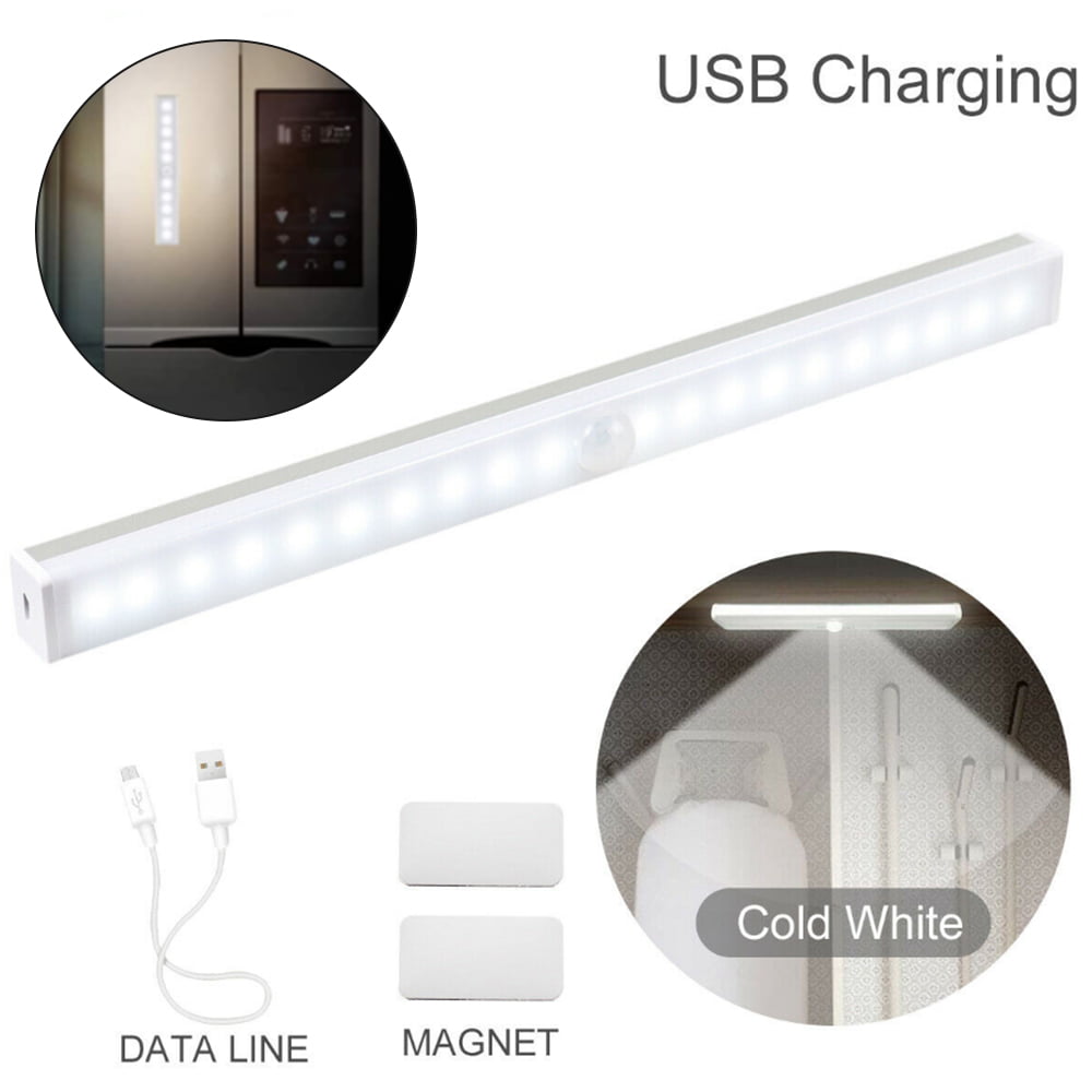 20 LED Wireless Under Cabinet Light USB Rechargeable  Motion Sensor Closet Ligh 