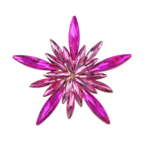 LYMAYTER Party Brooch Shining Rhinestones Brooch Pin - Fine Workmanship, Colorful Irregular Star Shape, Costume Accessory