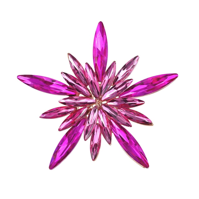 LYMAYTER Party Brooch Shining Rhinestones Brooch Pin - Fine Workmanship, Colorful Irregular Star Shape, Costume Accessory