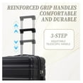 thumbnail image 2 of SONGMY Sets with TSA Lock ABS Hardshell Luggage, Solid Black, 20/24/28 Inch, 2 of 7
