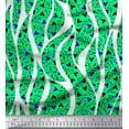 thumbnail image 1 of Soimoi Poly Georgette Fabric Heart,Dot & Leaves Print Sewing Fabric Yard 52 Inch Wide, 1 of 3