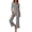 Gray, variant on Womens Pajama Sets 2 Piece Outfits Matching Lounge Set Cozy Knit Pajamas Loungewear Fall Winter Clothes Long Sleeve Top Wide Leg Pants Sleepwear