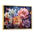 thumbnail image 2 of Designart "Coral Floral Euphony II" Abstract Botanicals Floater Framed Canvas Wall Art, 2 of 7