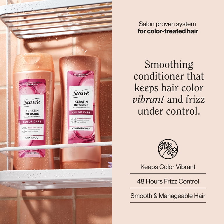 Suave Keratin Infusion Conditioner For Color Treated Hair, 48HR