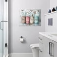 thumbnail image 2 of Hydrangea Bathroom Wall Art Farmhouse Flower Hummingbird Pictures Floral Bathroom Wall Decor Flower Bathroom Canvas Prints Painting Decorations Framed Artwork for Bathroom Bedroom 16"x12", 2 of 5