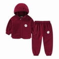 thumbnail image 2 of Coerni Toddler Fall Winter Outfits Set Long Sleeved Hooded + Sweatpants Boys Girls Athletic Sweatsuits Pullover Clothes, 2 of 9