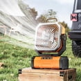 thumbnail image 1 of Feltree Portable Oscillating USB Charging Fan with 9000mAh Battery for Outdoor Camping, Tent, Car - 4 Speed Settings, Timer, LED Light, Remote Control, 1 of 8