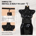 thumbnail image 4 of CL.HPAHKL 4-Packs Female Mannequin Torso, 27 Inch Half Body Mannequin Female Plastic Hanging Mannequin with Metal Hook Female Dress Form Holloew Back for Clothing, Accessories, Shirt Display, Black, 4 of 7