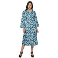 thumbnail image 1 of Moomaya Cotton Robe Women Long Printed Cotton Crossover Summer Bathrobes, 1 of 6
