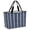 Deep Midnight Blue, variant on Cream Striped Beach Bag for Women, Large Breathable Mesh Beach Tote Bag, Modern Rustic Minimalist Lines Texture Sandproof Lightweight Travel Bags for Vacation Picnic Swimming Pool 15.7"x15.7"x9.1"