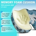 thumbnail image 5 of Premium Butterfly Pattern Memory Foam Seat Cushion Ergonomic Chair Pad for Office Chair, Car, Airplane & Bleachers Sciatica, Tailbone Hip & Back Pain Relief - Chair Cushion for Long Office Workers., 5 of 5
