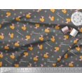 thumbnail image 3 of Soimoi Grey Cotton Poplin Fabric Cheese Slice & Rats Kids Printed Fabric 1 Yard 56 Inch Wide, 3 of 3