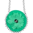 thumbnail image 6 of Girls Dress Green 3D Flowers Sleeveless Waist Free Purse 10 Years, 6 of 7