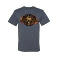 thumbnail image 2 of Wild Bobby, Gothic Skull and Dragon, Pop Culture, Men Graphic Tees, Vintage Heather Blue, Small, 2 of 3