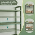 thumbnail image 4 of LEDREM Over The Toilet Storage Shelf, 3-Tier Bathroom Organizer Adjustable Saver Space Rack with Toilet Paper Holder, Forest Green, 4 of 5