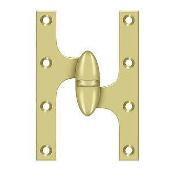 Deltana Ok6040b-R Solid Brass 6" X 4" Right Hand Olive Knuckle Hinge - Brass