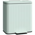 thumbnail image 1 of HOMCOM Trash Can, 2 x 5.3 Gallon (2 x 20 L) Garbage Can with Soft-Close Lid, 1 of 10