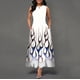 thumbnail image 2 of Vestido largo informal sin mangas con estampado de flores para mujer, cuello en V, estilo bohemio retro, 2 of 5