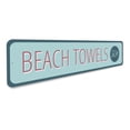 thumbnail image 3 of Beach Towel Novelty Decor, Metal Wall Sign - 4x18 Inches, 3 of 4