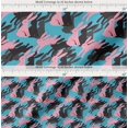 thumbnail image 2 of Soimoi Blue Cotton Cambric Fabric Bunny Rabbit Animal Printed Fabric 1 Yard 56 Inch Wide, 2 of 7