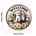 thumbnail image 2 of asddcavvf Retro Round Door Sign Retro Animal Door Sign for Daily for Farmhouse Coffee Shop Front Door Home Decoration Table Decorations for Dining Room, 2 of 4