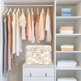 thumbnail image 4 of Yayeee Collapsible Storage Bin with Lid Fabric Closet Decorative Basket with Handles, Gray Cartoon Goose Pattern, 4 of 7