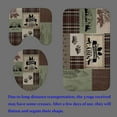 thumbnail image 4 of 4PCS Bear Shower Curtain Set, Patchwork Brown Plaid Woodland Animals Hunting Lodge Cabin Country Rustic Farmhouse Bathroom Decor, Waterproof Fabric Shower Curtain, Non-Slip Bath Mat, 4 of 7