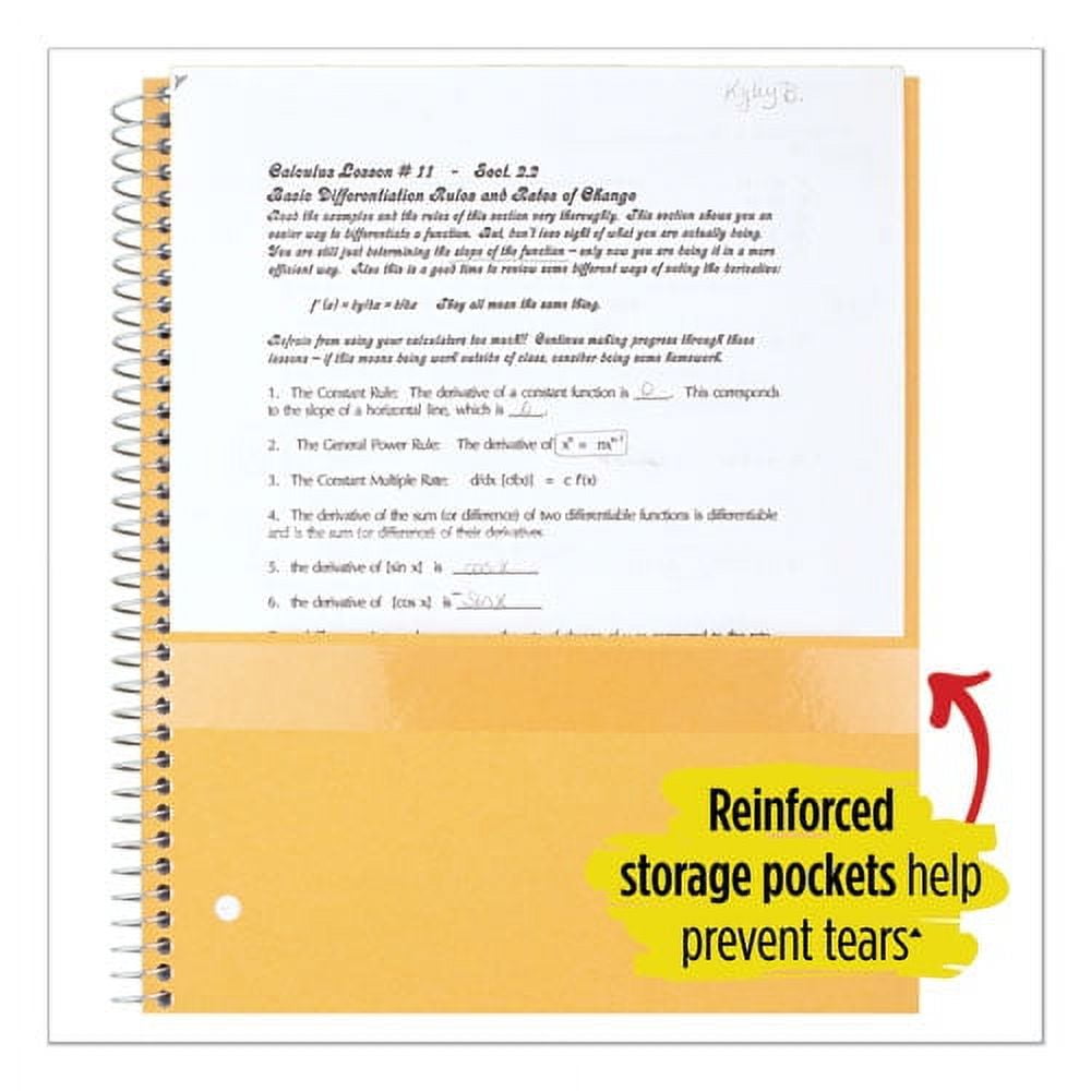 Wirebound Notebook, 1 Subject, Medium/college Rule, Randomly Assorted Covers, 11 X 8.5, 100 Sheets | Bundle of 10 Each