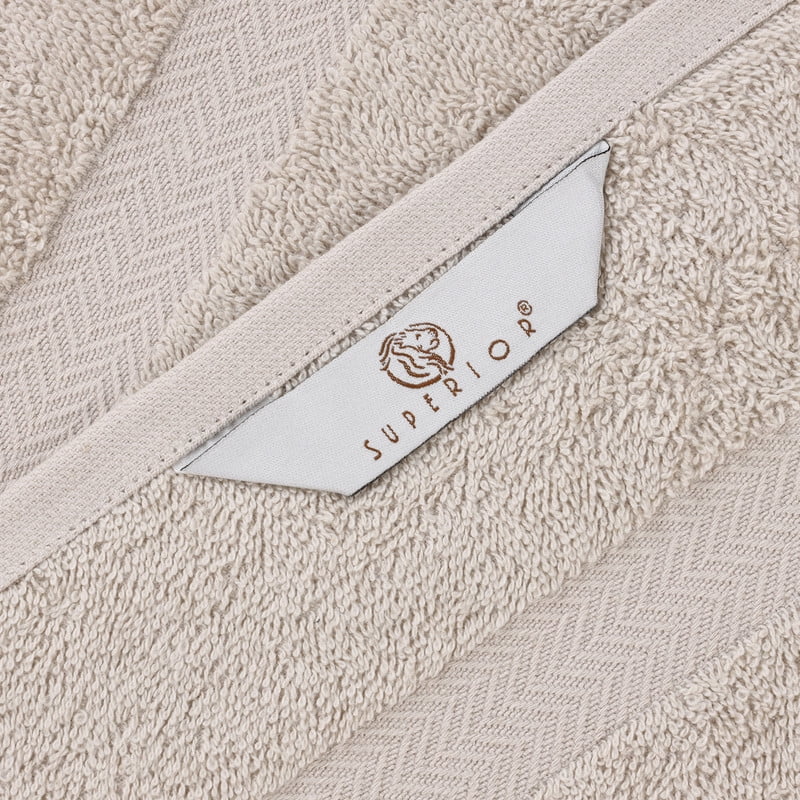 Superior Franklin 4-Piece Cotton Bath Towel Set, Super Soft Quick Dry Fade Resistant Towels, Stone