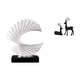 thumbnail image 1 of Figura de resina de ciervo ondulado, escultura abstracta, adorno artístico, regalo para dormitorio, sala de estar, estudio, decoración de mesa., 1 of 8