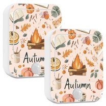 Yayeee 2-Pack Plug in LED Night Lights with Light Sensors Motion Detectors, Campfire Pattern