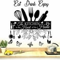 thumbnail image 3 of Wall Stickers - The Kitchen Is  Sign Decor, Eat Drink Enjoy Quotes, Removable DIY Vinyl Art for Living Room, Dining Room, 3 of 6
