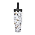thumbnail image 3 of Peanuts Snoopy & Woodstock All-Over Print 30 Oz White Stainless Steel Water Bottle, 3 of 7