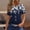 Navy, variant on Women's Clothing Trendy Short Sleeve Summer Tops Dressy Casual Crewneck T Shirts Plus Size Spring Clothes Loose Fit